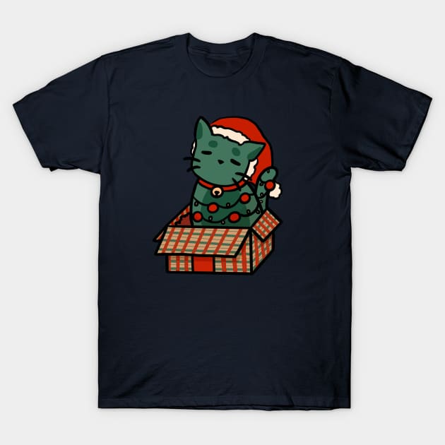 Christmas Cat Box Gang T-Shirt by MoonSugarCake